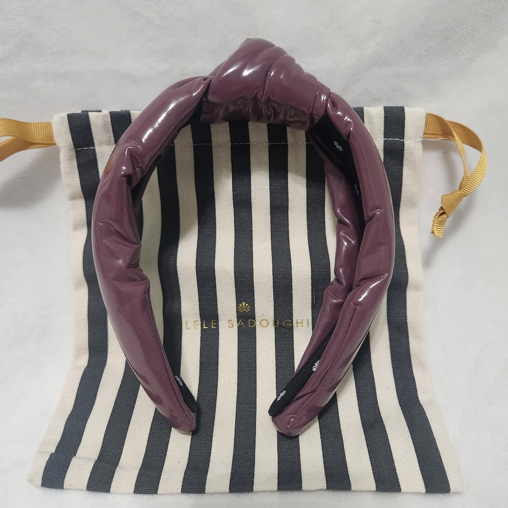 Lele Sadoughi Faux Leather Knotted Headband